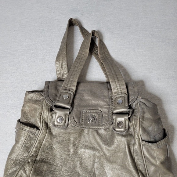 Marc By Marc Jacobs Womens Leather Gold Tone Twist Lock Shoulder Handbag - Picture 13 of 16